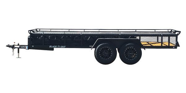 The Blackout 6x12 trailer on its own, bare deck